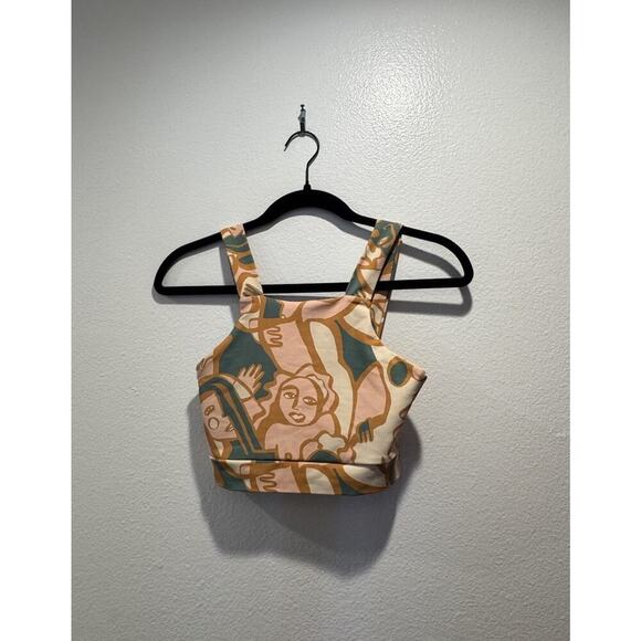 Dazey LA Size Small Colorful Artsy We Are One Crop Sports Bra Anthropologie Boho - Picture 1 of 8